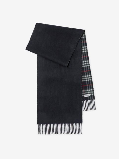 Burberry Check Cashmere Reversible Scarf