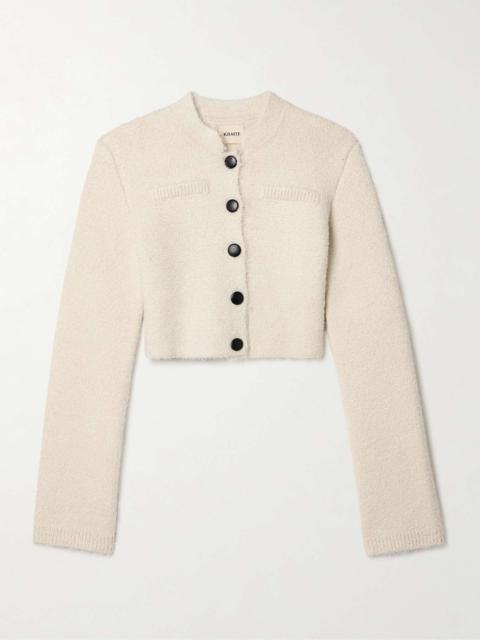 Ello brushed silk and cashmere-blend cardigan