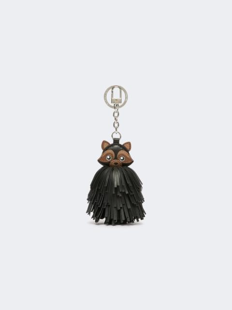 WEEKEND Max Mara GIGANTE Nappa leather keyring with fringes - MEDIUM GREY