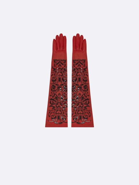 Dior Ornamental Long Gloves