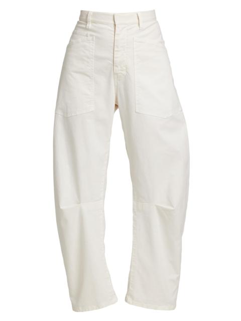 NILI LOTAN Women's Shon Cotton Twill Pants - Eggshell
