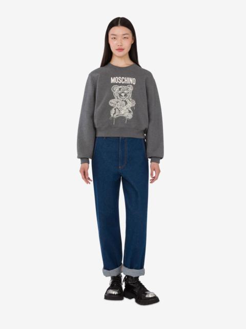 Moschino MOSCHINO TEDDY BEAR ORGANIC COTTON SWEATSHIRT