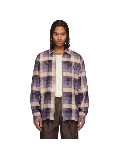 Dries Van Noten Purple & Pink Wool Shirt