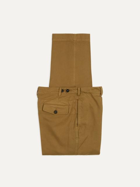 Drake's Tan Moleskin Twill Games Trousers