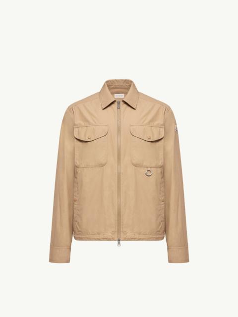 Moncler Cotton Poplin Long Sleeve Zip-Up Shirt