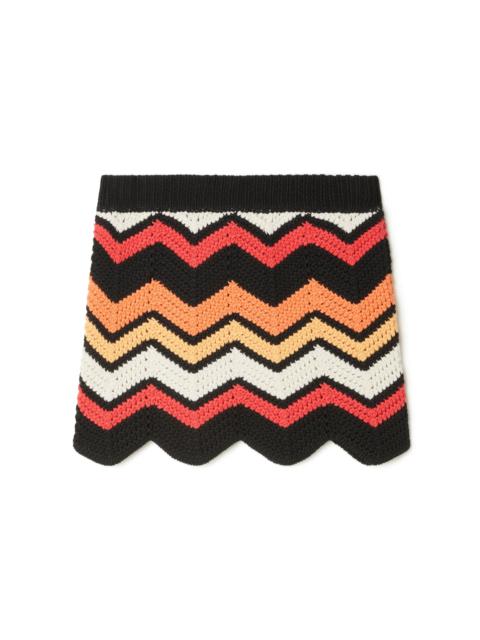 Alanui Kaleidoscopic Chevron Skirt