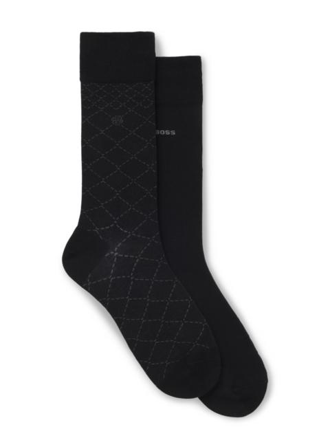 BOSS TWO-PACK OF COTTON-BLEND SOCKS IN A REGULAR LENGTH