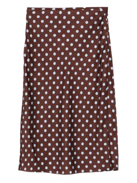 POSSE polka-dot midi skirt