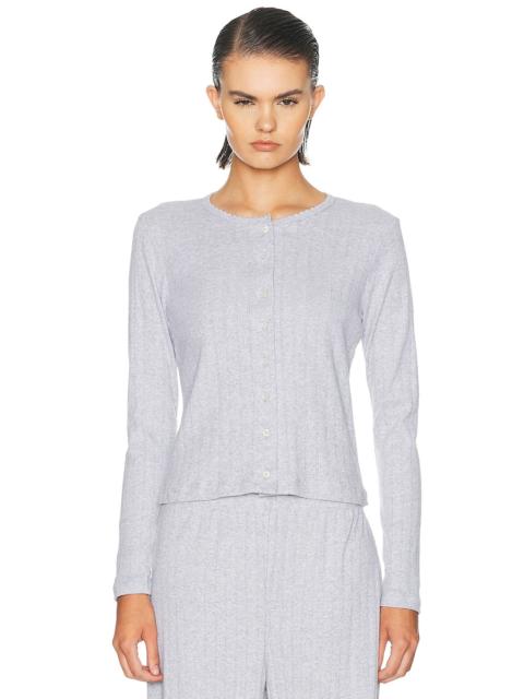 LESET Pointelle Classic Cardigan