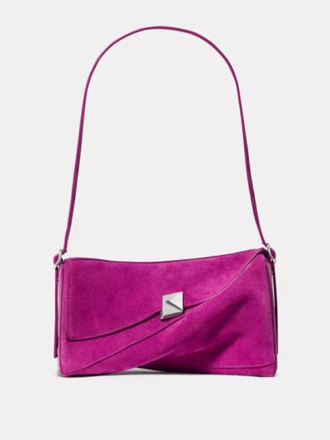 kate spade Deco Suede Twisted Flap Shoulder Bag