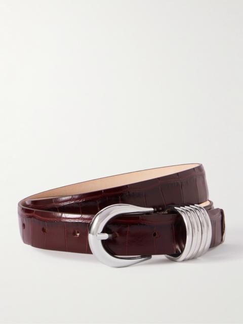 DÉHANCHE Hollyhock Croc-effect Leather Belt