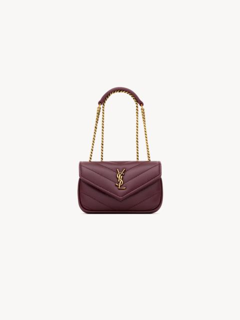 SAINT LAURENT LOULOU MICRO BAG IN LAMBSKIN