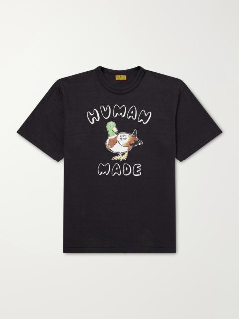 Human Made Logo-Print Cotton-Jersey T-Shirt