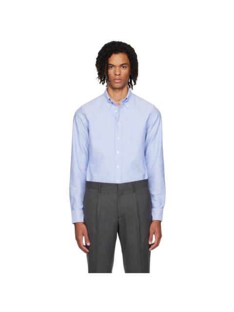 LARDINI Blue Button-Down Collar Shirt