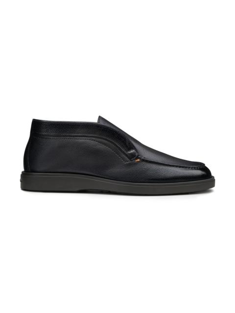 Santoni Men's grey tumbled leather desert boot