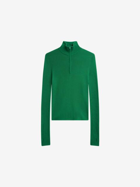 The Frankie Shop Sade Knit Zip Sweater - Green