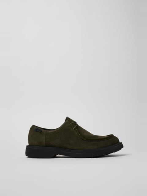 CAMPER Norman Green Suede Shoes for Men.