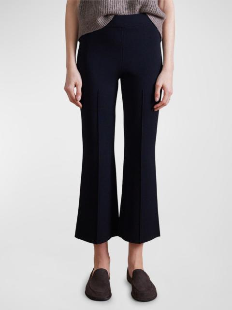 APIECE APART Rene Pintuck Cropped Flare-Leg Pants