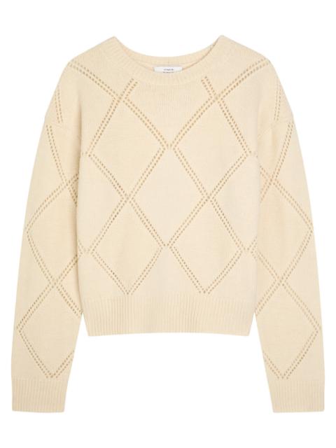 Vince Vince Textured Argyl Wool Jumper