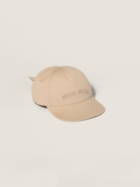 Miu Miu Poplin baseball cap