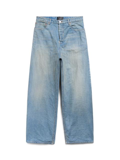 BALENCIAGA Men's Waterproof Jeans in Light Blue