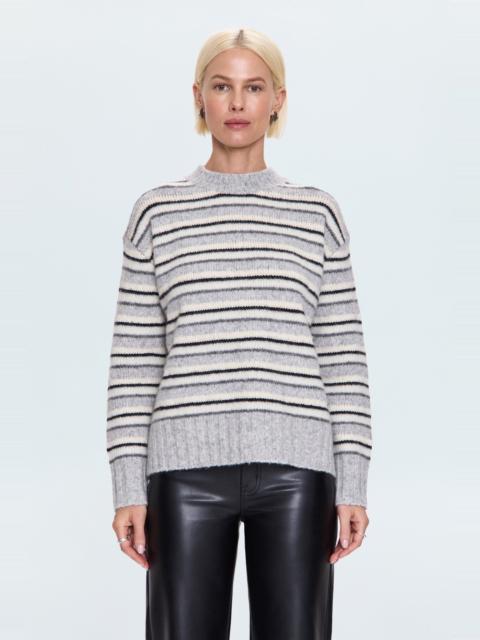 PISTOLA HANNA OVERSIZED SWEATER - GREY WHITE STRIPE