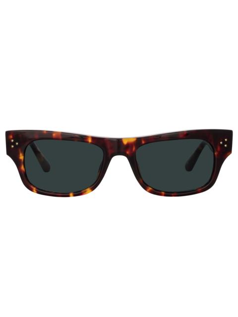 FALCK RECTANGULAR SUNGLASSES IN TORTOISESHELL