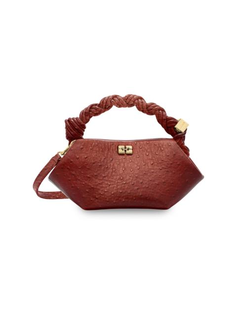 GANNI Women's Bou Mini Leather Top Handle Bag - Red