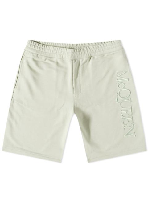 Alexander McQueen Alexander McQueen Logo Embroidered Shorts