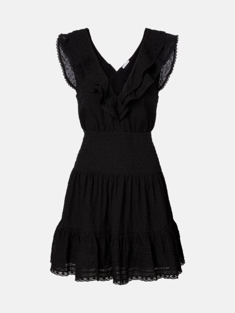 Poupette St Barth Della ruffled cotton minidress