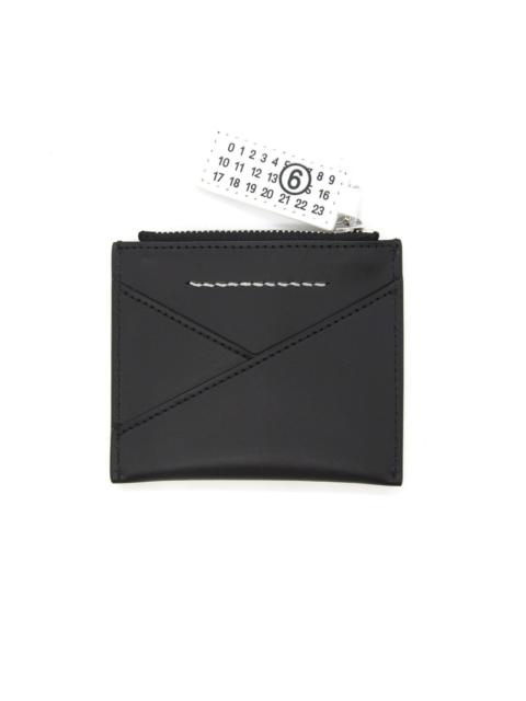 MM6 Maison Margiela Zipped Card Holder  in Black