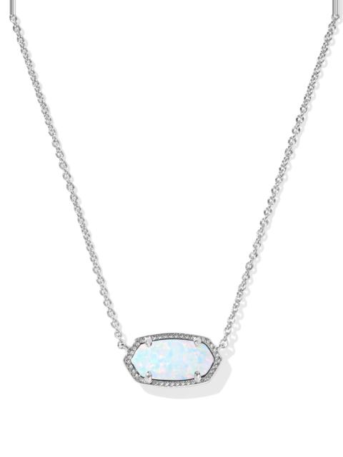 KENDRA SCOTT Elisa Gold Pendant Necklace in White Lab Grown Opal