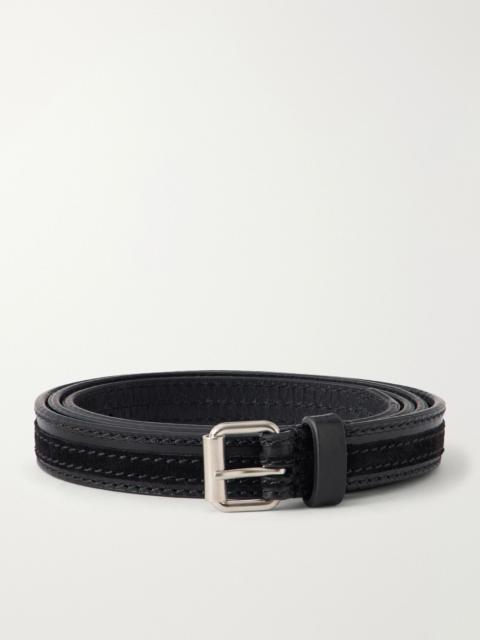 Dries Van Noten 1.5cm Leather Belt Black