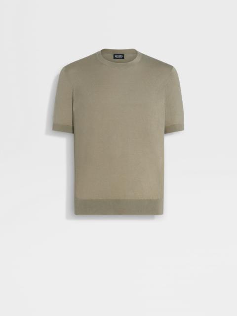 ZEGNA OLIVE GREEN PREMIUM COTTON T-SHIRT