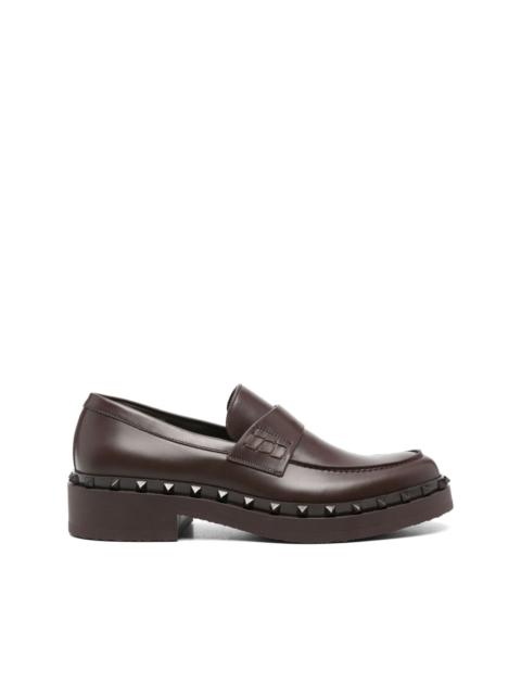 Rockstud M-Way leather loafers