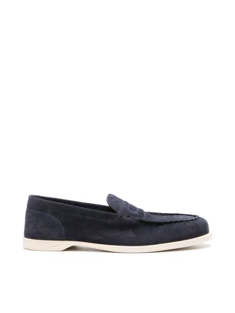 Pace suede oval flexi cream moccasin