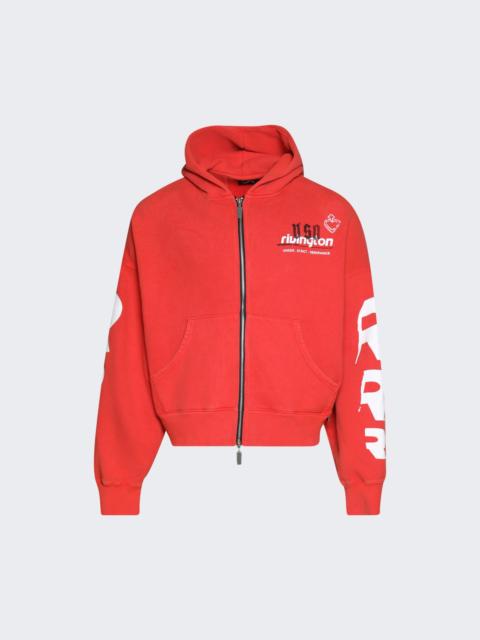 RRR123 Membership Uso Zip Hoodie Red