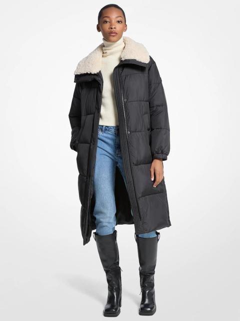 MICHAEL KORS Faux Fur-Trim Quilted Puffer Jacket