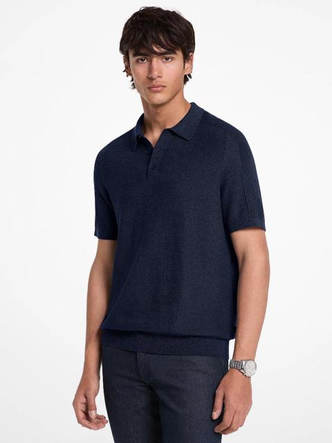 MICHAEL KORS Cotton Mouliné Polo Shirt