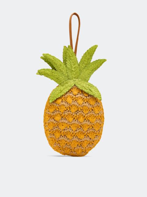SIMONMILLER Pineapple Wristlet In Yellow Multi