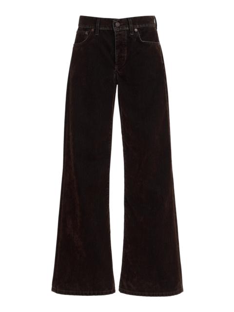 JEANERICA Kyoto Corduroy Low-Rise Flared-Leg Jeans brown