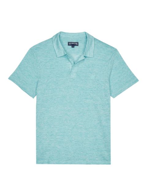 Vilebrequin Men Linen Jersey Polo Shirt Solid