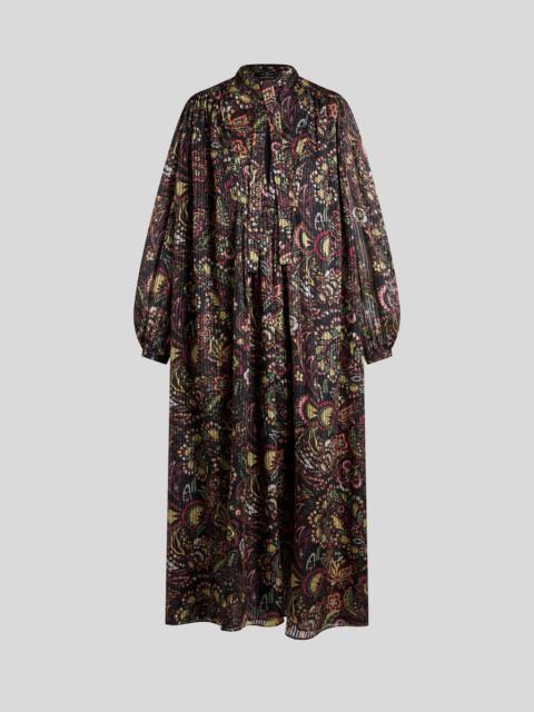 PRINTED SILK KAFTAN DRESS