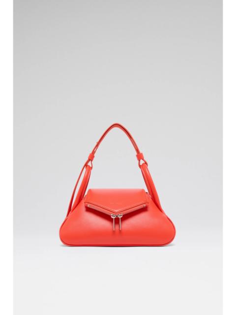 Amina Muaddi GEMINI SMALL SHOULDER BAG TANGERINE NAPPA