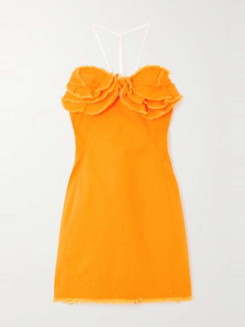 JACQUEMUS Strapless cotton mini dress