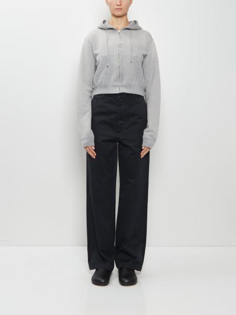 AURALEE Dyed Cotton Chino Pants — Black