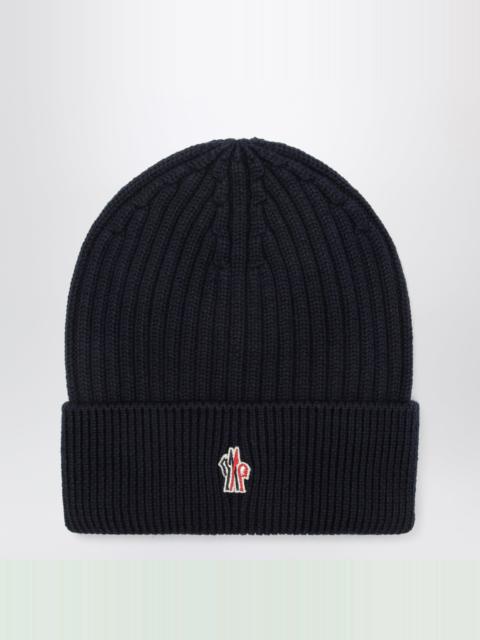 Moncler Grenoble Moncler Grenoble Navy Blue Ribbed Wool Beanie Men