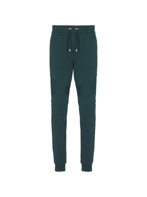 Balmain ribbed-detail drawstring track pants