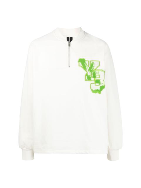 Y-3 logo-patch organic cotton sweatshirt