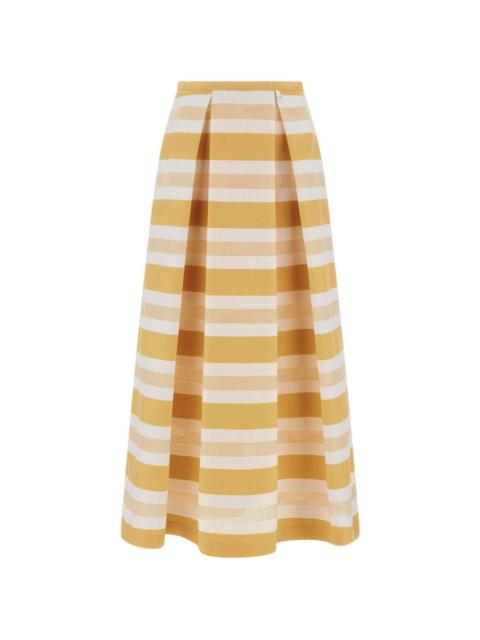 Herno striped flared skirt
